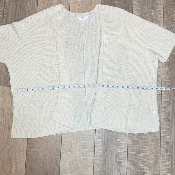Time and Tru Open Front Sweater Cardigan Cream Size 12 - Picture 7 of 11